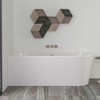 Ванна акриловая пристенная Knief Wall XS R, 165х75х58, щелевой перелив, без г/м, Glossy White (01055RWGWG6SCR)