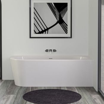 Ванна акриловая пристенная Knief Wall L 178х78х58, щелевой перелив, без г/м, Glossy White (01077LWGWG6SCR)