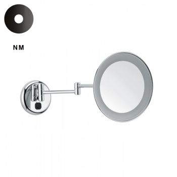 Косметичне дзеркало Bongio Hotellerie On, з підсвічуванням, настінне, Nero Matt (04042NELM)