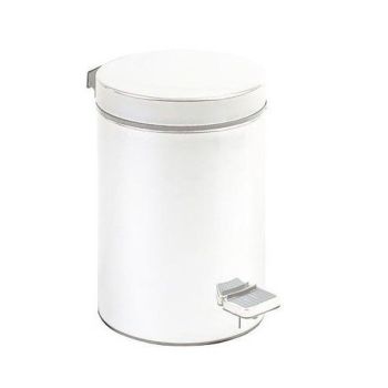 Урна для мусора Nofer 5L, нержавеющая сталь, белая… - Фото №1