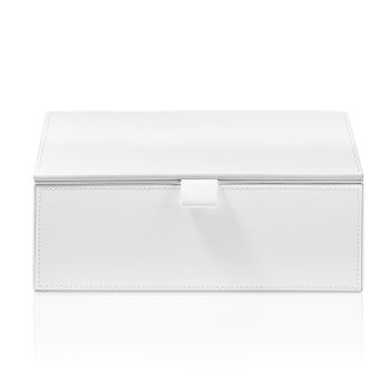 Универсальная коробка с крышкой Decor Walther BROWNIE BMD2, эко кожа, белый (0930250)