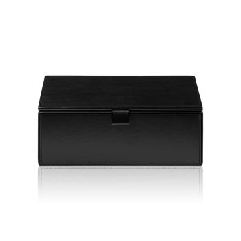 Универсальная коробка с крышкой Decor Walther BROWNIE BMD2, эко кожа, черный (0930260)