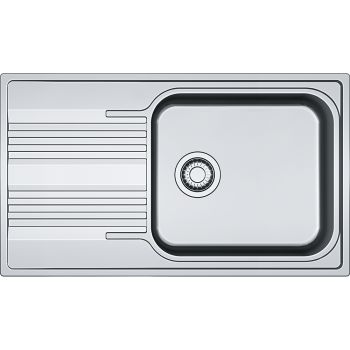 Кухонная мойка Franke SRL 611-86 XL оборотная, вентиль, сифон, 86х50, нержавеющая сталь с декором (101.0456.706)