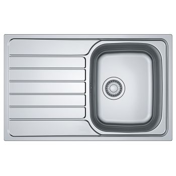 Кухонна мийка Franke SKL 611-79, оборотна, вентиль, сифон, 79х50, нержавіюча сталь з декором (101.0598.809)