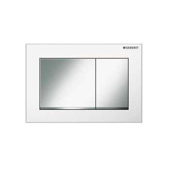 Смывная клавиша Geberit Omega30, белая/матовый хром… - Фото №1