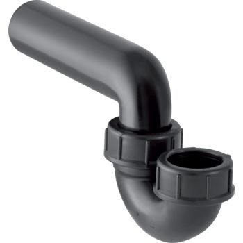 Сифон Geberit для раковини для зливу сильно забрудненої води з обтискним з&#39;єднанням, вертикальний, чорний (152.039.16.1)
