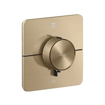 Термостат для душу Axor ShowerSelect ID Softsquare прихованого монтажу, на 2 функції, Brushed Brass (36754950)