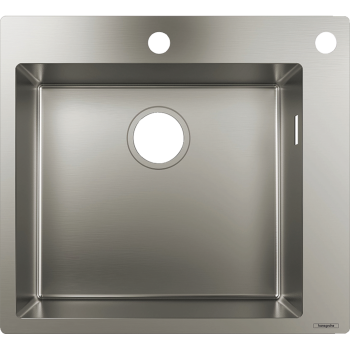 Кухонна мийка Hansgrohe S711-F450 на стільницю 2x35, 550х500 мм, Stainless Steel (43305800)