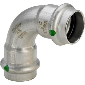 Колено Viega Sanpress Inox d=28 мм, 90° с контуром… - Фото №1