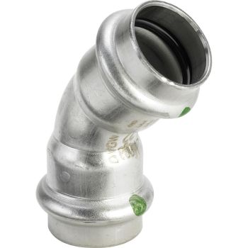 Колено Viega Sanpress Inox d=28 мм, 45° с контуром… - Фото №1