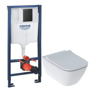 Комплект унитаза подвесного Geberit Smyle Square Rimfree… - Фото №1