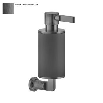 Дозатор для жидкого мыла Gessi Inciso, настенный, черный, Black Metal Bruched PVD (58514707)