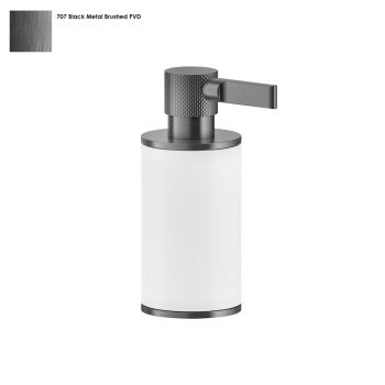 Дозатор для жидкого мыла Gessi Inciso, настольный, белый, Black Metal Bruched PVD (58537707)