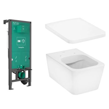 Комплект унитаза подвесного Hansgrohe EluPura Q с… - Фото №1