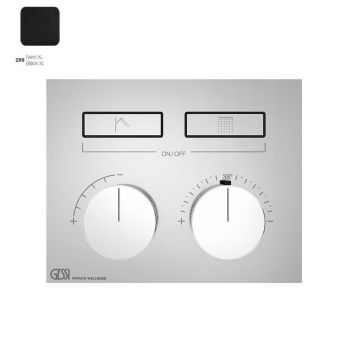 Термостат для душа Gessi Hi-Fi на 2 потребителя (внешняя часть), Black XL (63004-299)