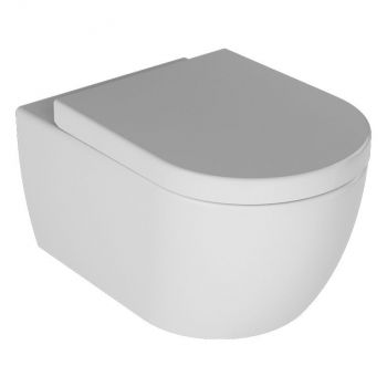 Унитаз подвесной безободковый Quarter Bath Deep с крышкой Standart, белый (70DE03054.00.1_30SCD.01WG)