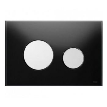 Панель змиву для унітазу TECEloop, скло чорне, кнопки… - Фото №1