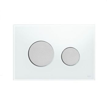 Панель смыва для унитаза TECEloop, стекло белое, кнопки хром матовый (9240659)