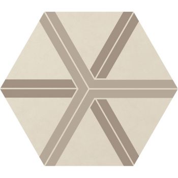Керамограніт Ornamenta Corebasics Plot Ivory Hexagon… - Фото №1