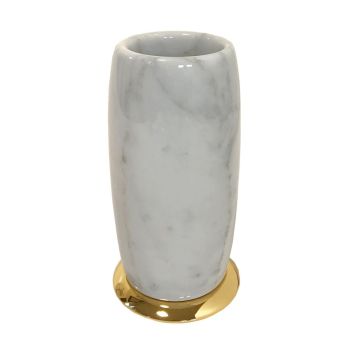 Стакан для щеток 3SC Elegance Marble Carrara, Polished… - Фото №1