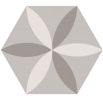 Керамограніт Ornamenta Electra Flower Taupe Hexagon… - Фото №1