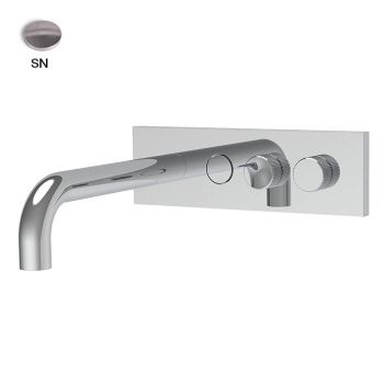 Смеситель для ванны Fima Carlo Frattini Carlo Frattini Switch On встроенный с переключателем на 2 направления с изливом для ванны, никель матовый (F5969X2_1SN)