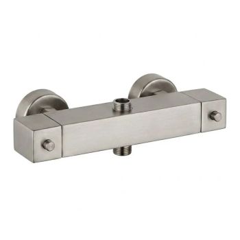 Термостат для душу Paffoni Level, 2 споживача, без душового набору, Steel looking (LEQ269ST)
