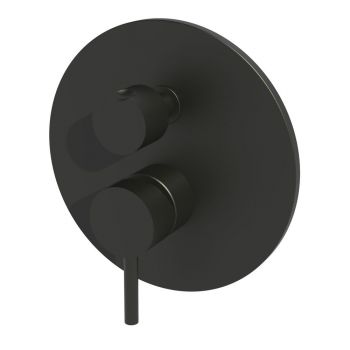 Смеситель для душа Paffoni Light с отводным патроном, 3 потребителя, черный матовый (LIG019NO)