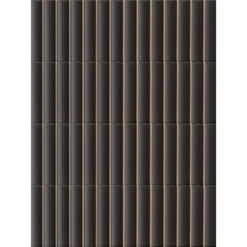 Плитка Terratinta Micro 3D Forms Fluted Black 10х30 (MI3DFL07)