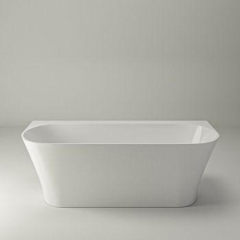 Ванна з литого каменю Studio Glass Nera 160х70 пристінна,… - Фото №1