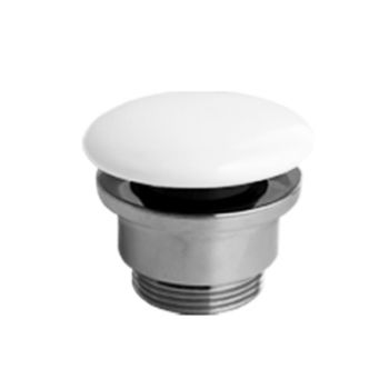 Донный клапан с керамической накладкой Simas clik-clak, белый глянцевый (PLCE)