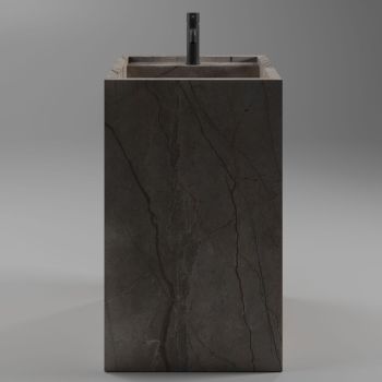 Умивальник окремо стоячий Luxestone 50x50x85 см з… - Фото №1