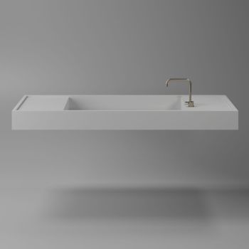 Умывальник подвесной Luxestone 130x50x16 см из керамогранита,… - Фото №1