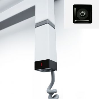 Тэн электрический TERMA ONE Profile K 30x30 600 Вт soft 9016, с вилкой, спиральный кабель, белый (WEOKX06TS96U)