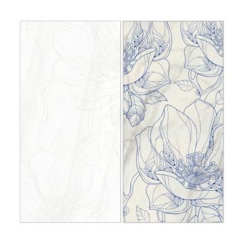 Керамогранит Fiandre Design your slabs Magnolia Blue Composizione Nature, 2 шт 300x150 Luc 6 мм (Y4UF00D330006)