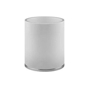 Корзина для мусора Gessi Origin, белая, Chrome (45590031) - Фото №1