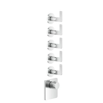 Термостат Gessi Inciso, 5 независимых выхода, внешняя… - Фото №1