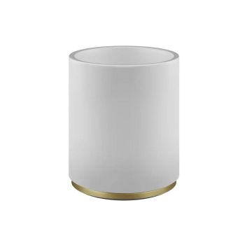 Корзина для мусора Gessi Origin, белая, Bruched Brass… - Фото №1