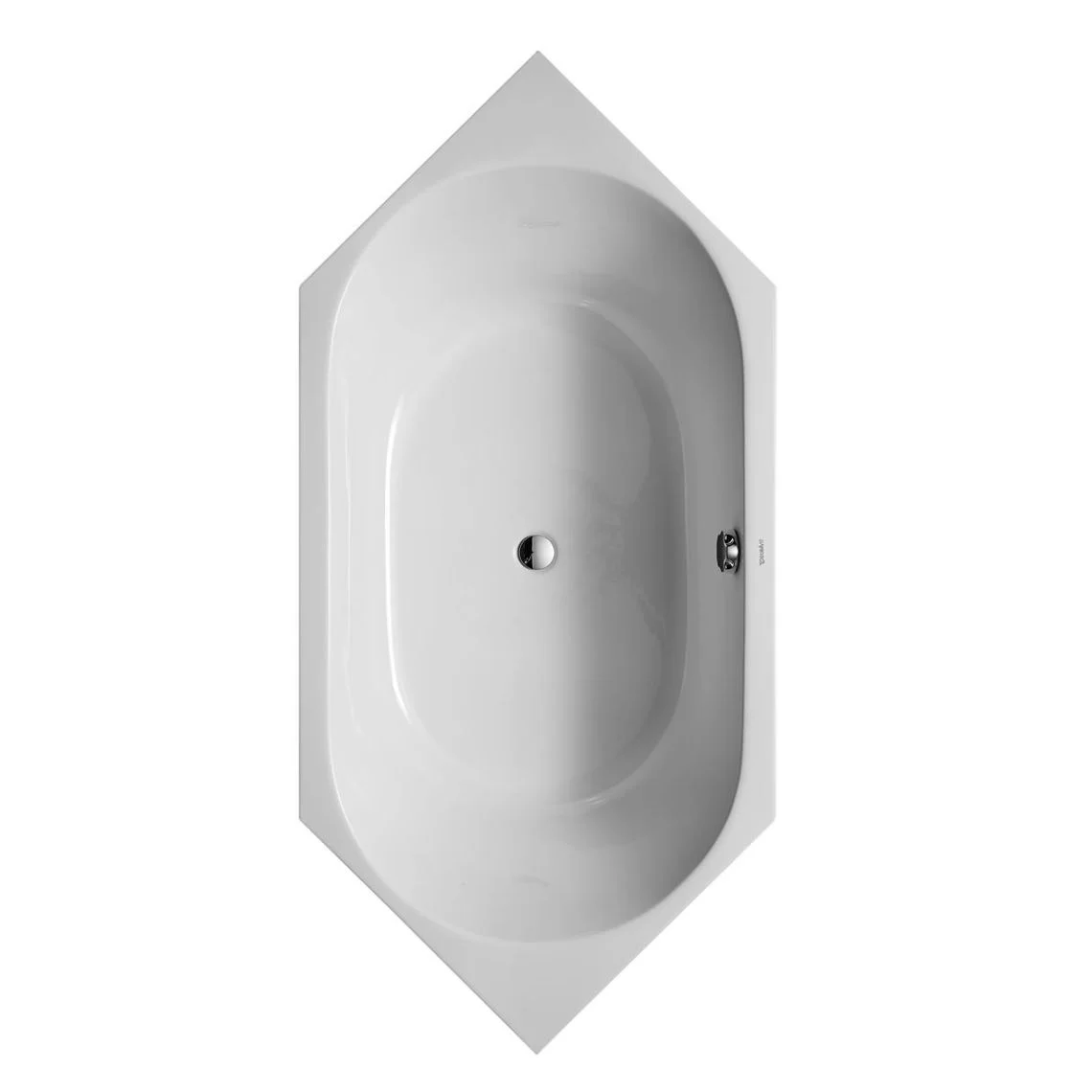 Ванна шестиугольная Duravit D-Code 190х90см, встраиваемый вариант, белый (700138000000000) - Фото 2