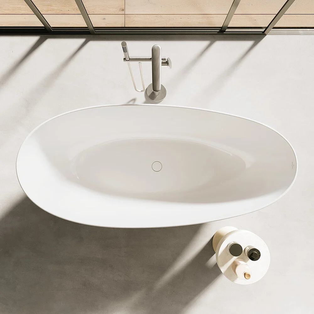 Ванна квариловая Villeroy&Boch Antao, 170х75 см, Colour On Demand, Stone White (UBQ170TAO7TF2BCVRW) - Фото 5