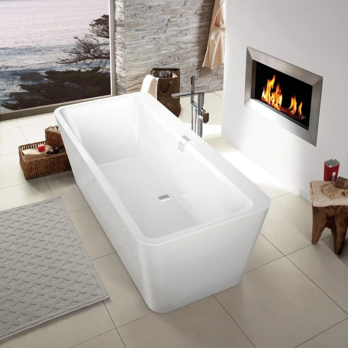 Ванна кварилова Villeroy & Boch Squaro Edge 12 180x80, білий (UBQ180SQE7DV-01) - Фото 4