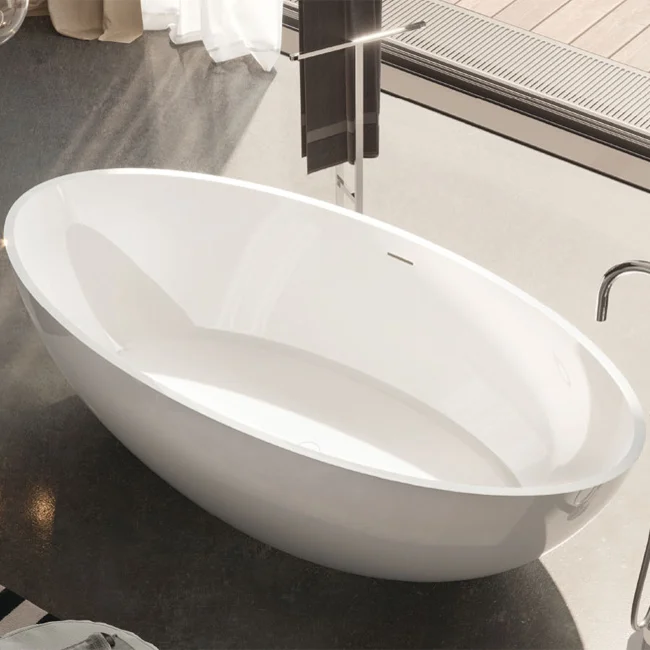 Ванна из искусственного камня Treesse Carezza, 180х85, отдельностоящая (V308BL) - Фото 3