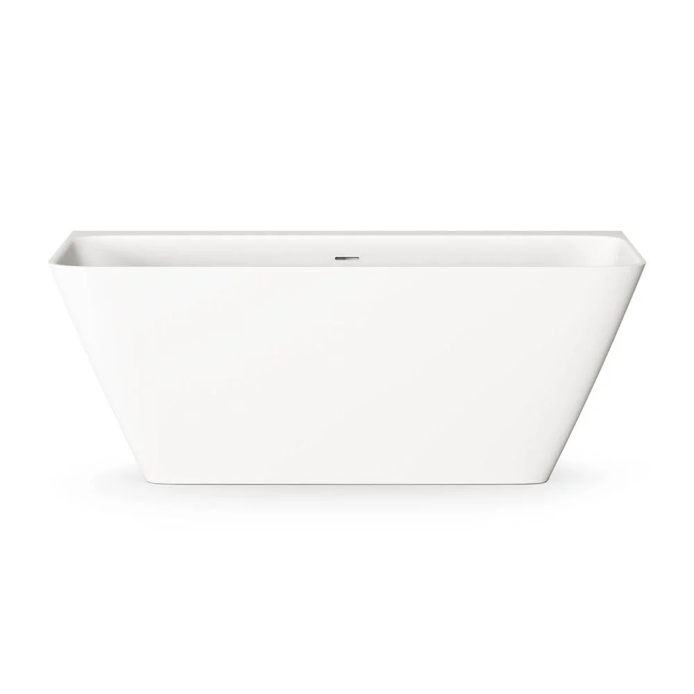 Ванна из искусственного камня PAA Quadro Wall, пристенная, 160,5х76, Glossy Alpine White (VAQUAWAS_00) - Фото 2