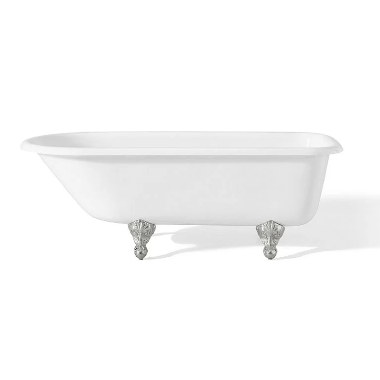 Ванна чугунная Gaia Roll Top 154 отдельностоящая 154x78x61, белый (VRG1900Bl) - Фото 2