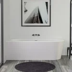 Ванна акриловая Knief Wall CR, угловая, с щелевым переливом, 180x80, белый (0100-277_0100-091-06S) - Фото 1