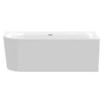 Ванна акриловая угловая Knief Chill 170 L 170x75x60, slot overflow перелив, click-clack, белый матовый (01017WMWM6SWM) - Фото 2
