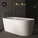 Ванна из искусственного камня NIC Design Bay 160х80, Nero Glossy (014719008) - Фото 1
