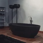 Ванна из искусственного камня Flaminia APP 165x80 h52,5cm, черный глянцевый (AP165V) - Фото 1