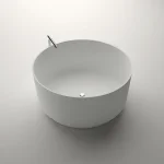 Ванна из искусственного камня Agape In-Out 130х130х60 см отдельностоящая, белый (AVAS1041ZZ) - Фото 3