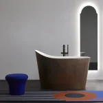 Ванна из искусственного камня Antonio Lupi Mastello 135х75х87, отдельностоящая, Flumood/Rame (MASTELLO.6_rame) - Фото 1